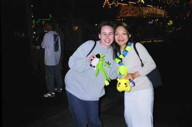 Winning stuffed toys at the OC Fair with my BFF 2007