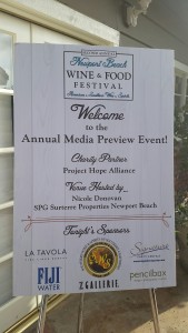 Newport Food and Wine Festival, Media Preview, Newport Beach